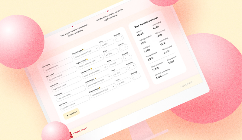 ThisAbility’s discount calculator redesign